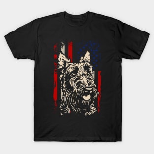 Plaid Parade Stylish Tee for Fans of Scottie American Flag T-Shirt